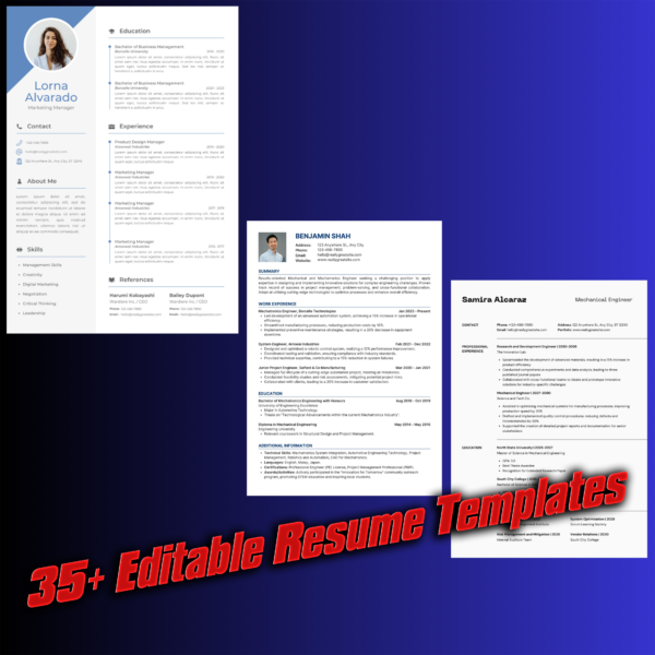 Editable-Resume-Templates